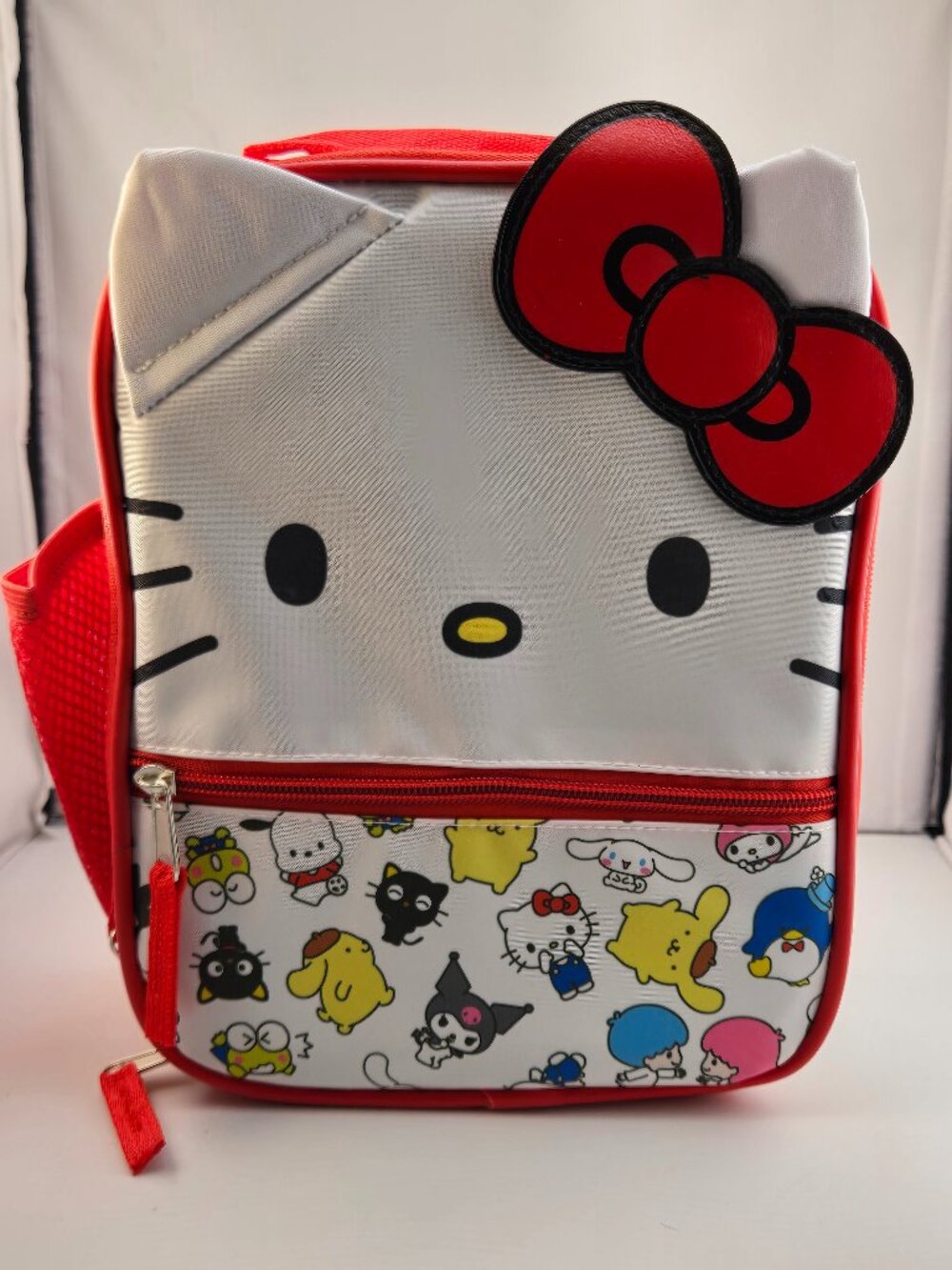 Hello Kitty & Friends Sanrio Insulated Lunch Bag Backpack NWT Red White